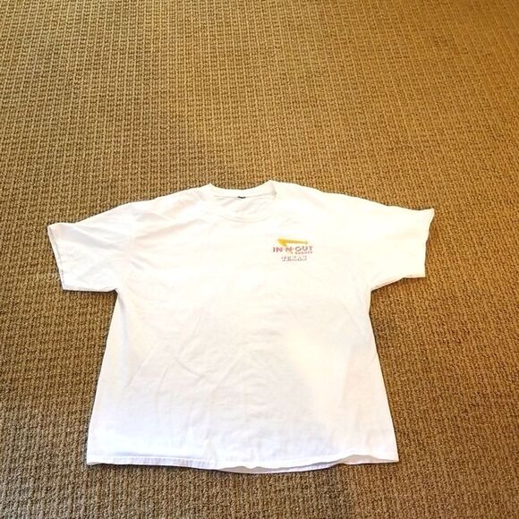 In & Out BURGER TEXAS WHITE T SHIRT! EXCELLENT CONDITION NO STAINS,  RIPS TEARS! - Picture 3 of 12